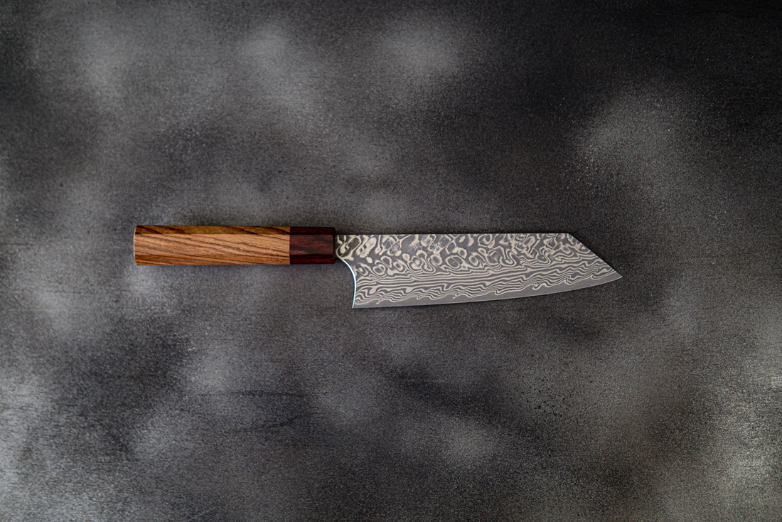 Yoshimi Kato R2/SG2 Damascus Bunka Japanese Knife 165mm Red Honduras Handle
