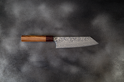 Yoshimi Kato R2/SG2 Damascus Bunka Japanese Knife 165mm Red Honduras Handle