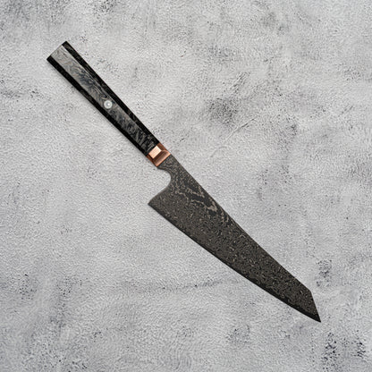 Noseto Masu 210mm Kiritsuke 67 层 Aus-10 大马士革钢带铜垫 + 碳纤维