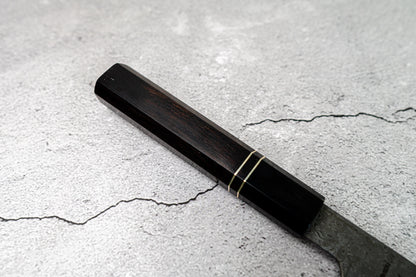 Noseto 110 层大马士革超级钢 Gyuto 黑色磨刀石和乌木八角形手柄