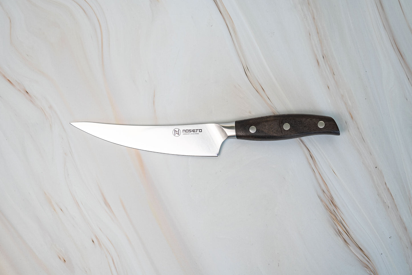 NOSETO German Boning 170mm Stainless Steel High Quality Red Sandal Wood Handle