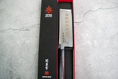 Kanetsune 蓝钢 2 号大马士革 Nakiri 日本刀 165 毫米 Shitan 手柄
