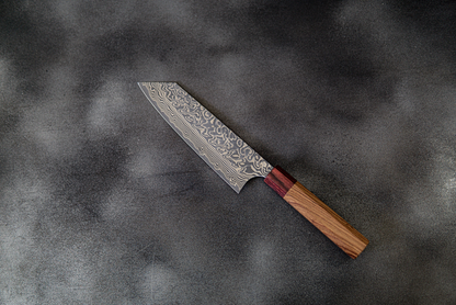Yoshimi Kato R2/SG2 Damascus Bunka Japanese Knife 165mm Red Honduras Handle