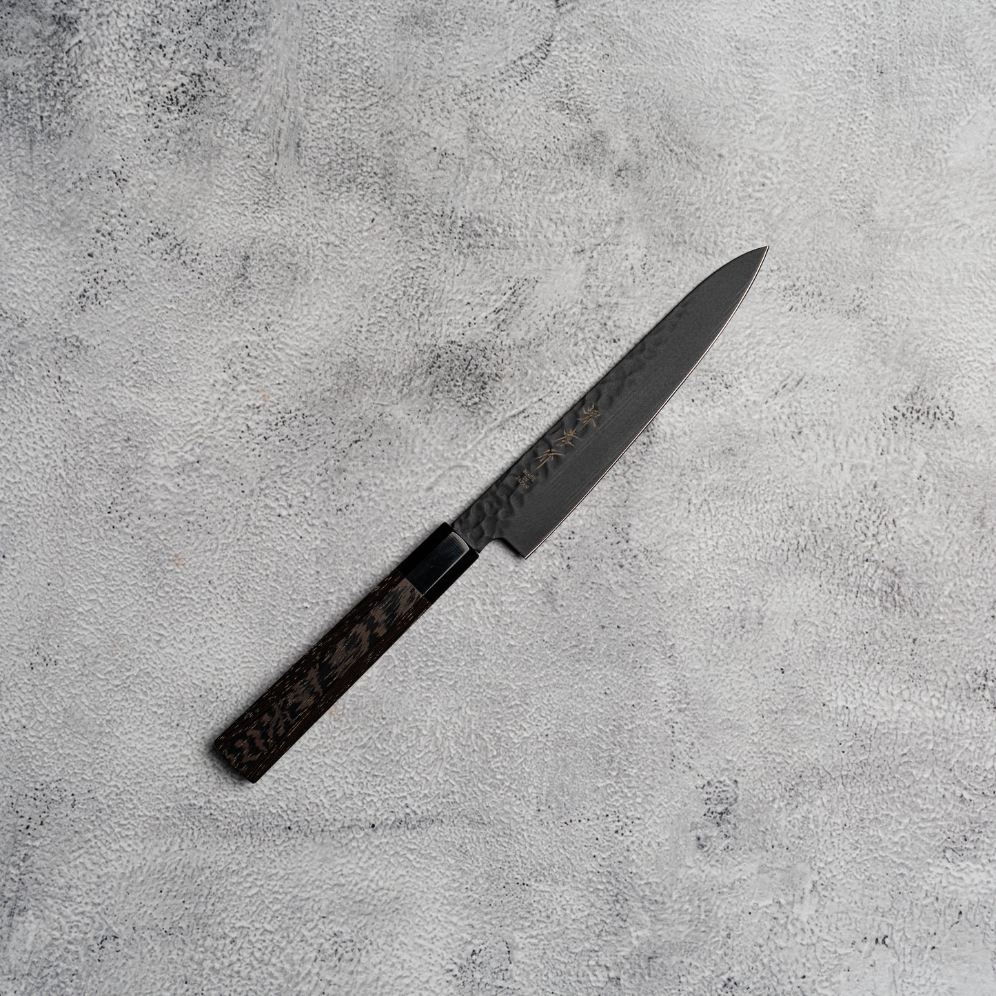Sakai Takayuki Petty 150mm Kurokage VG10 Hammered Teflon Coating Wenge Handle