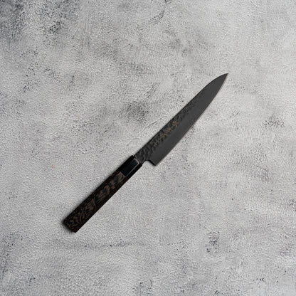 Sakai Takayuki Petty 150mm Kurokage VG10 Hammered Teflon Coating Wenge Handle