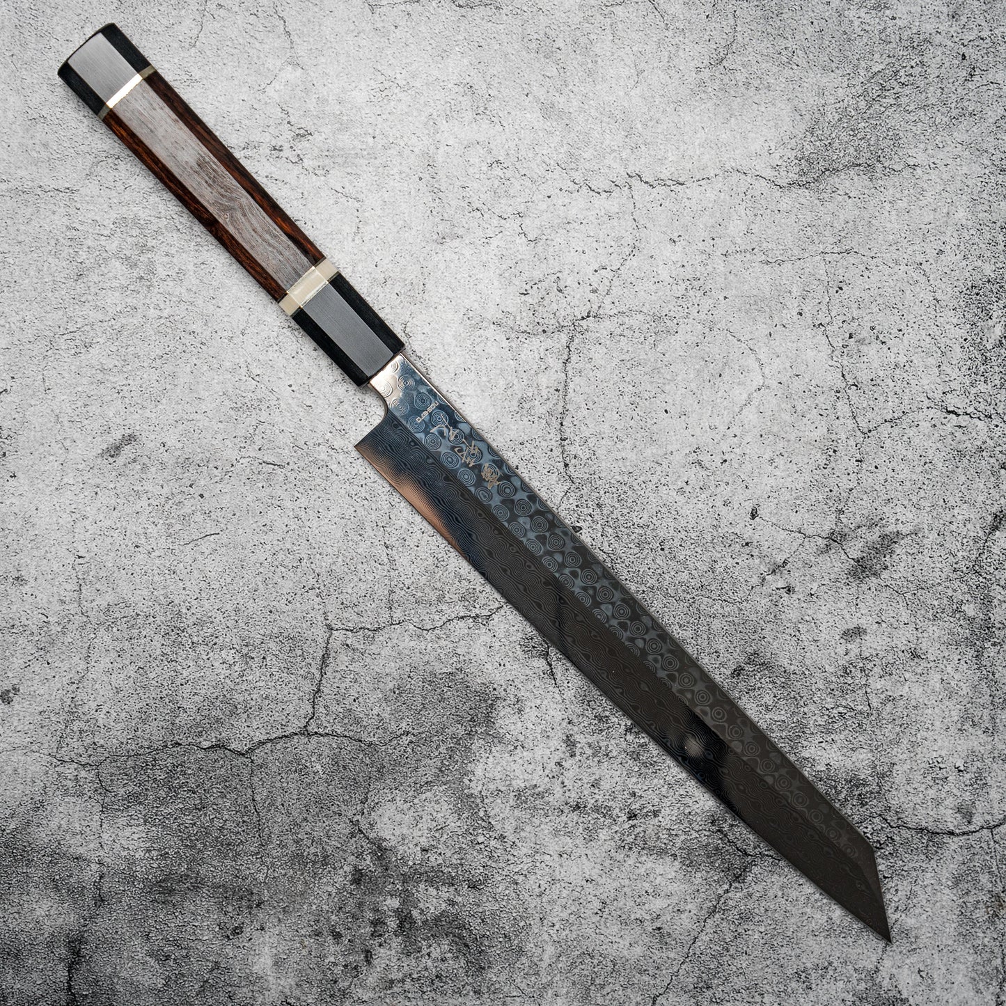 Noseto Yanagiba Kiritsuke 270mm 高碳 110 层大马士革寿司刀 带甜点铁木