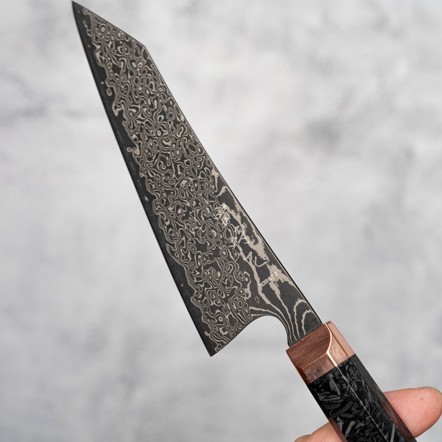 Noseto Masu 135mm Petty 67 层 Aus-10 大马士革钢带铜垫 + 碳纤维