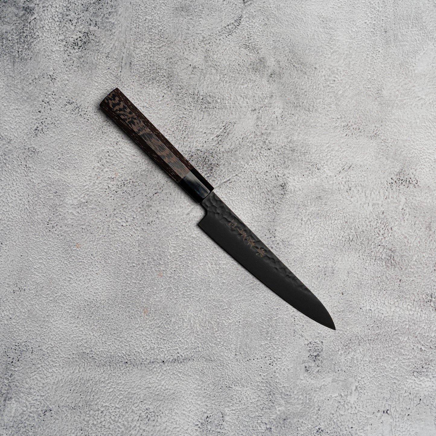 Sakai Takayuki Petty 150mm Kurokage VG10 Hammered Teflon Coating Wenge Handle