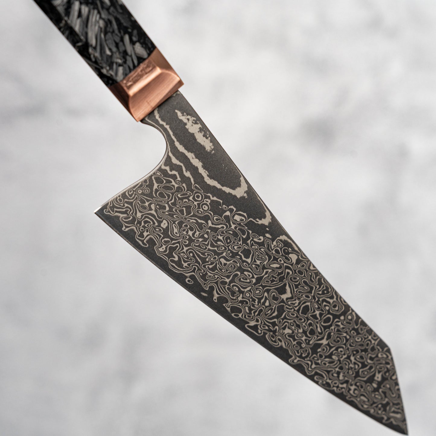 Noseto Masu 135mm Petty 67 层 Aus-10 大马士革钢带铜垫 + 碳纤维