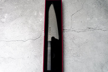 Noseto 110 层大马士革超级钢 Gyuto 黑色磨刀石和乌木八角形手柄