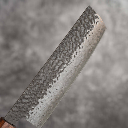 Noseto Kuki Nakiri 180mm 67 层大马士革土色饰面 黑色 Pakka 木材