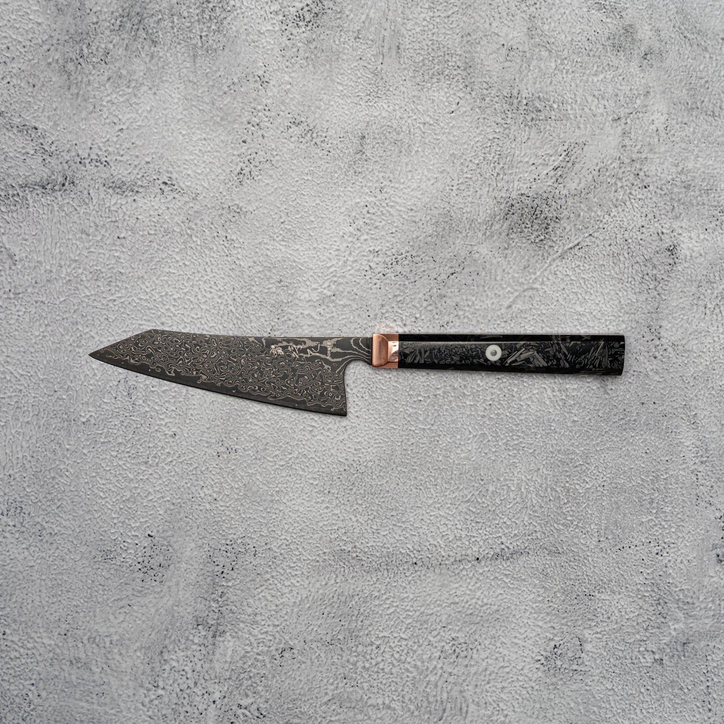 Noseto Masu 135mm Petty 67 层 Aus-10 大马士革钢带铜垫 + 碳纤维