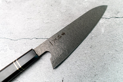 Noseto 110 层大马士革超级钢 Gyuto 黑色磨刀石和乌木八角形手柄