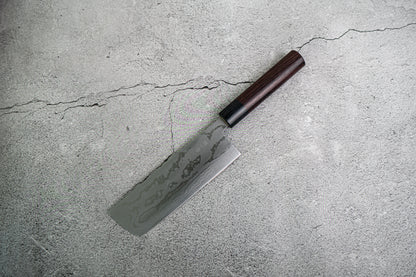 Kanetsune 蓝钢 2 号大马士革 Nakiri 日本刀 165 毫米 Shitan 手柄