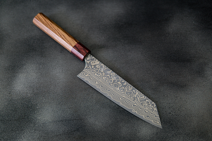 Yoshimi Kato R2/SG2 Damascus Bunka Japanese Knife 165mm Red Honduras Handle