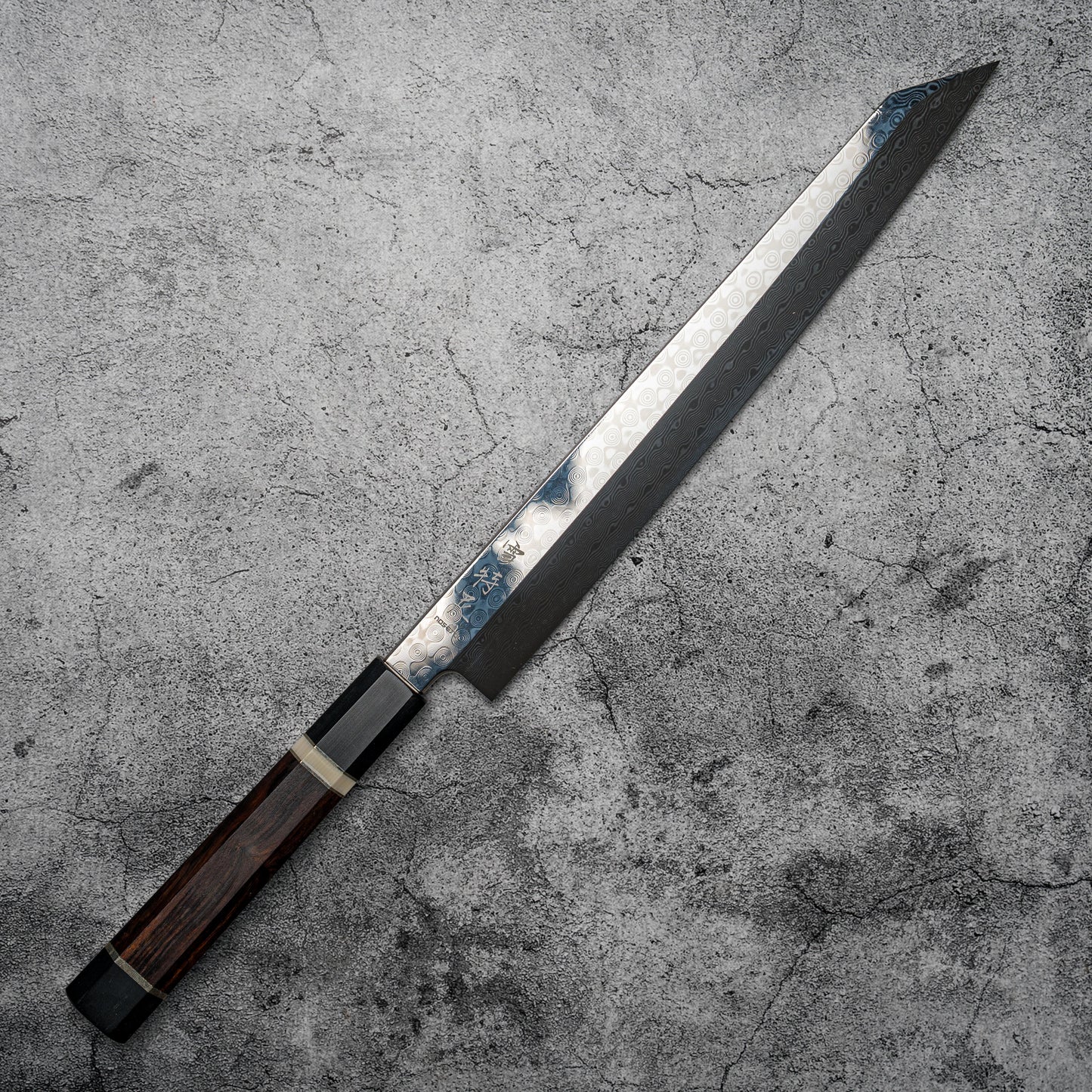 Noseto Yanagiba Kiritsuke 270mm 高碳 110 层大马士革寿司刀 带甜点铁木
