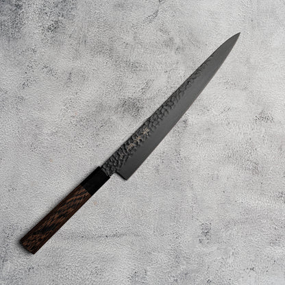 Sakai Takayuki Sujihiki 240mm Kurokage VG10 锤击特氟龙涂层鸡翅木手柄